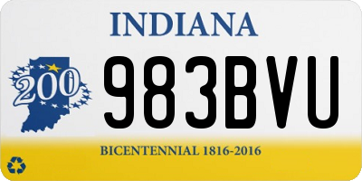 IN license plate 983BVU