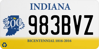 IN license plate 983BVZ