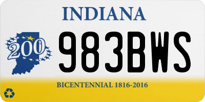 IN license plate 983BWS