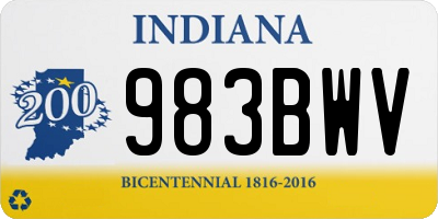 IN license plate 983BWV