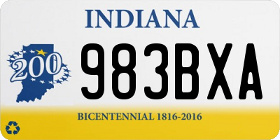 IN license plate 983BXA