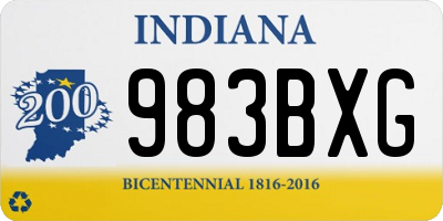 IN license plate 983BXG