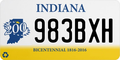 IN license plate 983BXH