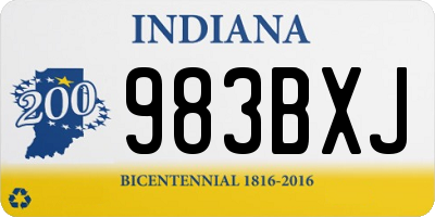 IN license plate 983BXJ