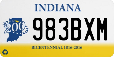 IN license plate 983BXM