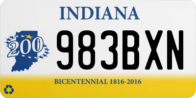 IN license plate 983BXN