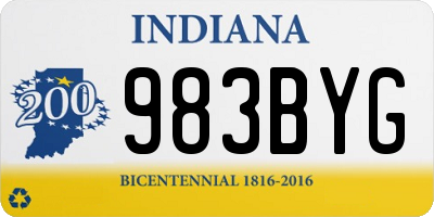 IN license plate 983BYG