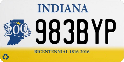 IN license plate 983BYP