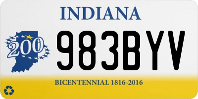IN license plate 983BYV