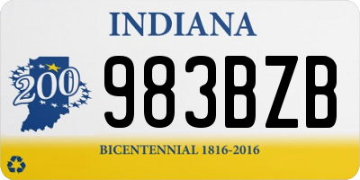 IN license plate 983BZB