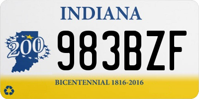 IN license plate 983BZF