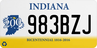 IN license plate 983BZJ