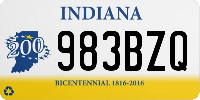 IN license plate 983BZQ