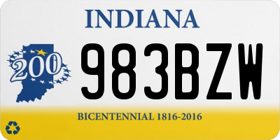 IN license plate 983BZW