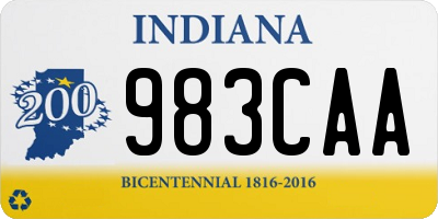 IN license plate 983CAA