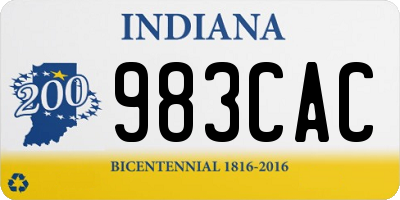 IN license plate 983CAC