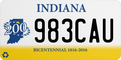 IN license plate 983CAU