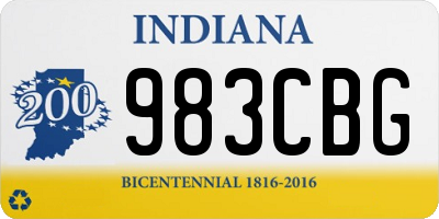 IN license plate 983CBG