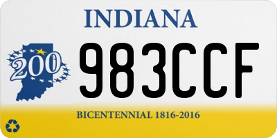 IN license plate 983CCF
