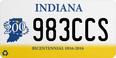IN license plate 983CCS