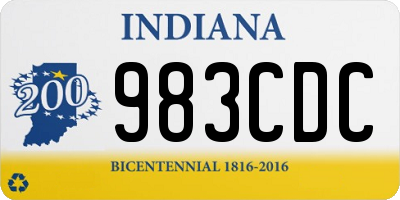 IN license plate 983CDC