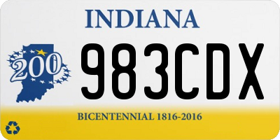 IN license plate 983CDX