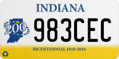 IN license plate 983CEC