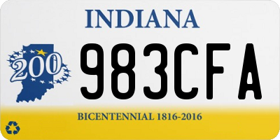 IN license plate 983CFA