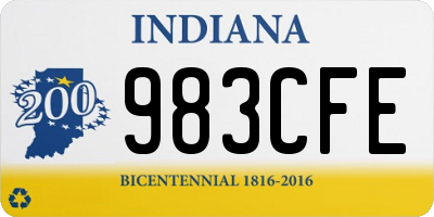 IN license plate 983CFE