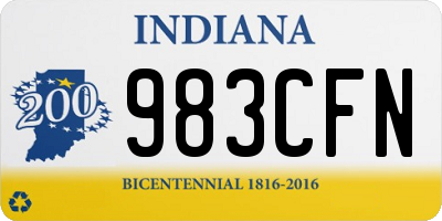 IN license plate 983CFN