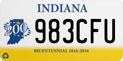 IN license plate 983CFU