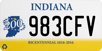 IN license plate 983CFV