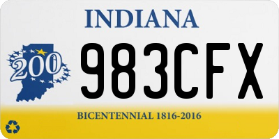 IN license plate 983CFX