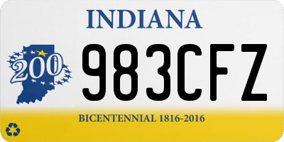 IN license plate 983CFZ