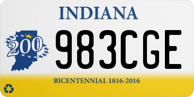 IN license plate 983CGE