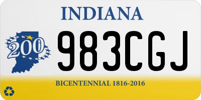 IN license plate 983CGJ