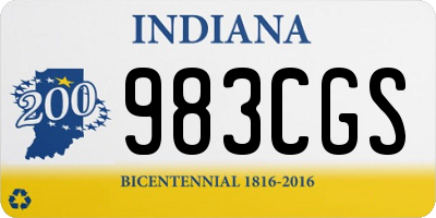 IN license plate 983CGS