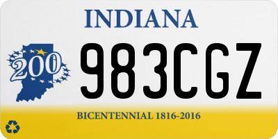 IN license plate 983CGZ