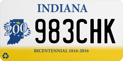 IN license plate 983CHK