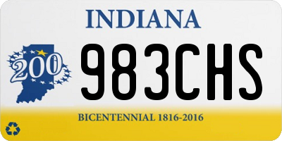 IN license plate 983CHS