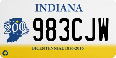 IN license plate 983CJW