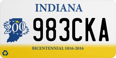 IN license plate 983CKA