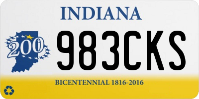 IN license plate 983CKS