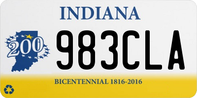 IN license plate 983CLA