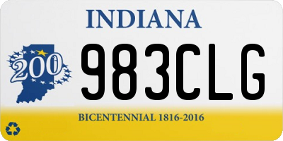 IN license plate 983CLG