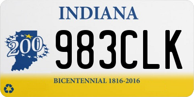 IN license plate 983CLK