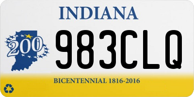 IN license plate 983CLQ