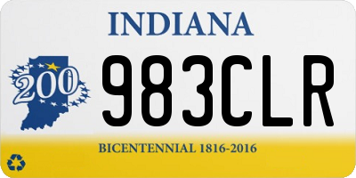 IN license plate 983CLR