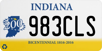 IN license plate 983CLS