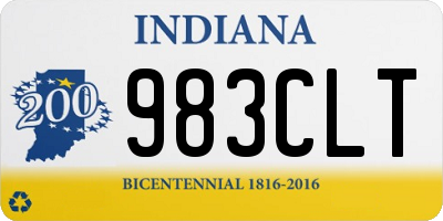 IN license plate 983CLT